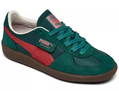 Puma Palermo Play Paris 400754-01 Sneakers Women'sgreen Lace Up Shoes Rhs9112 In Green