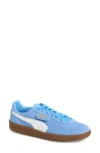 Puma Women's Palermo Leather Casual Sneakers From Finish Line In Team Light Blue- White