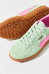 Puma Palermo Suede Low Top Sneaker In Fresh Mint/fast Pink, Women's At Urban Outfitters