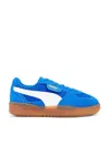 Puma Women's Palermo Leather Casual Sneakers From Finish Line In Hyperlink Blue & Gum