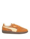 Puma Palermo Vintage Woman Sneakers Marigold Size 10 Textile Fibers In Brown