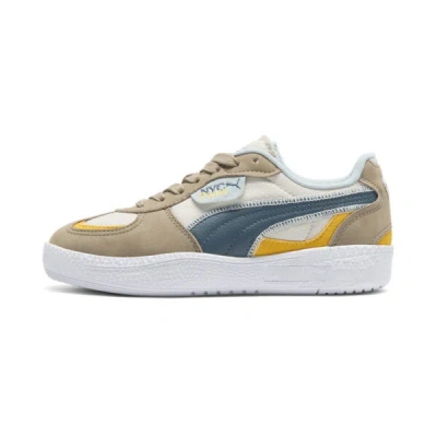 Puma Palmero Lamoda Nyc Women's Sneakers In Oak Branch-gray Skies-tangerine