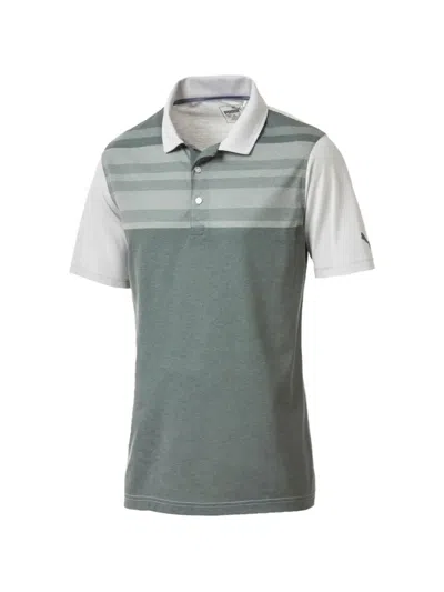 Puma Panelled Polo Shirt In Green