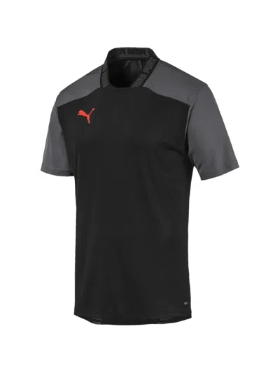 Puma Panelled Short Sleeve T-shirt In Black
