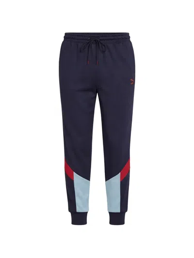 Puma Panelled Track Trousers In Blue