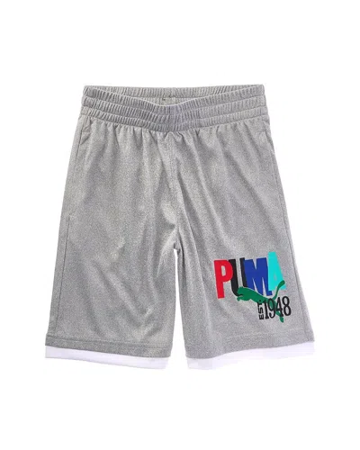 Puma Kids'  Paradise Interlock Short In Gray