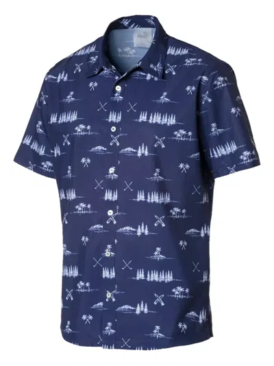 Puma Paradise Printed Shirt In Blue