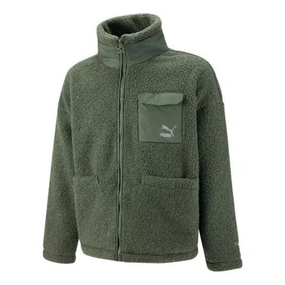 Puma Patch Pocket Sherpa Jacket 'green'
