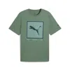 Puma Pattern Box T-shirt Men In Green
