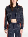 Puma Patterned Zip Track Jacket In Blue