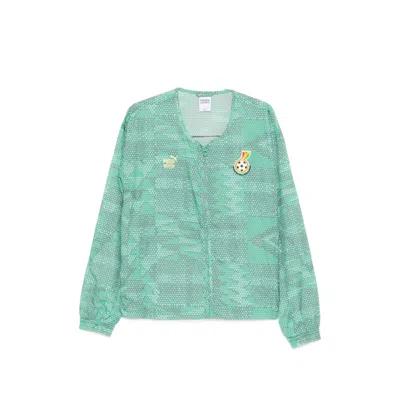 Puma Patterned Zip-up Jacket In Green