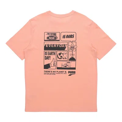 Puma Peach Downtown Graphic T-shirt 'pink Black'