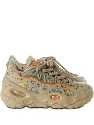 Puma Perforated Pattern Lace-up Trainers In Multi