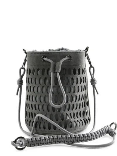 Puma Perforated-suede Bucket Bag In Pattern