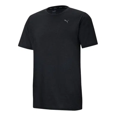 Puma Performance Heather Logo Tee 'black'