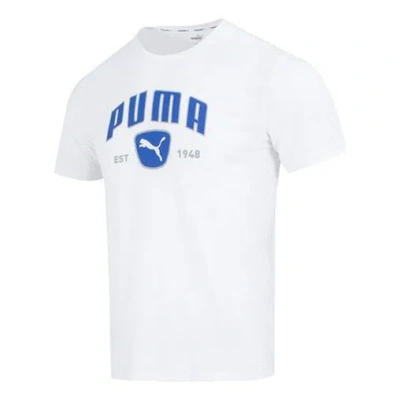 Puma Performance Training Graphic Tee 'white' In Yellow