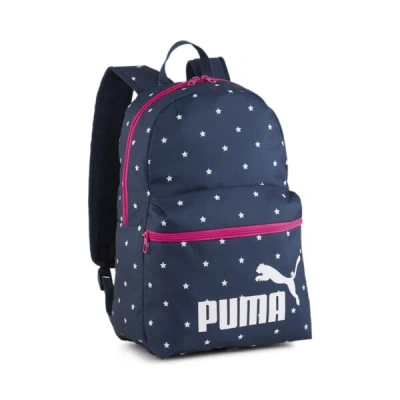 Puma Phase Printed Backpack In Black-star Print Aop