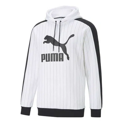 Puma Pinstripe Stripes Sweatshirt White