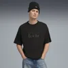 Puma Pl Ess T-shirt Men In Black
