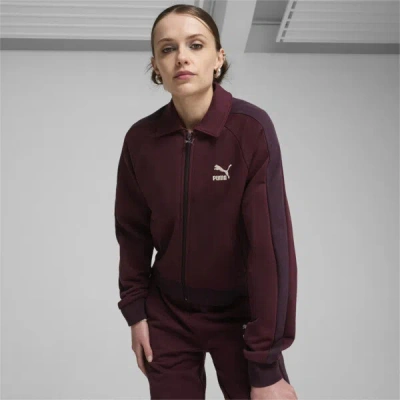 Puma Play Loud T7 Women's Track Jacket Ii In Midnight Plum