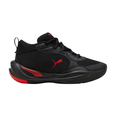 Pre-owned Puma Playmaker Pro Big Kid 'black For All Time Red' | Kid's Size 5