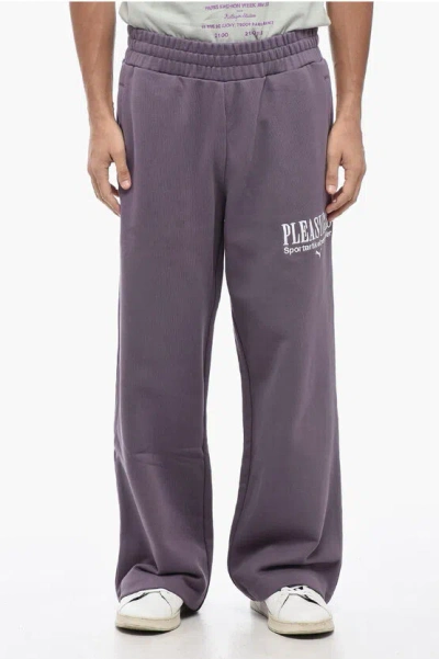 Puma Pleasures Brushed Cotton Joggers With Drawstring Waist In Purple