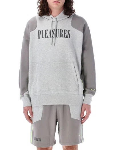 Puma Pleasure Hoodie In Light Gray Heather