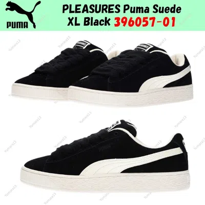 Pre-owned Puma Pleasures  Suede Xl Black White 396057-01 Size Us 4-14 Brand