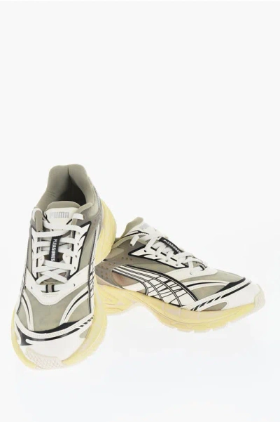 Puma Pleasures Technical Fabric Velophasis Low Top Trainers In Neutral
