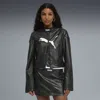 Puma Pleather Racer Jacket Women In Black