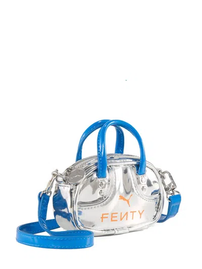 Puma Pocket Bag Woman Silver In Blue