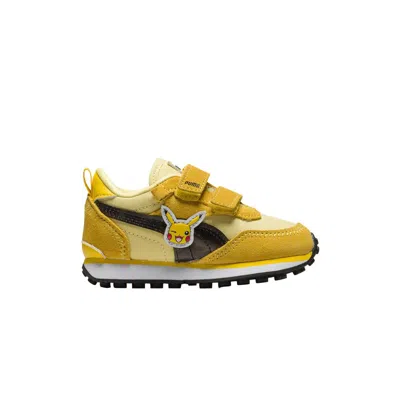 Pre-owned Puma Pokémon X Rider Fv Infant 'pikachu' | Yellow | Infant Size 9