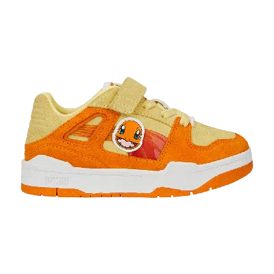 Pre-owned Puma Pokémon X Slipstream Lo Little Kid 'charmander' In Orange
