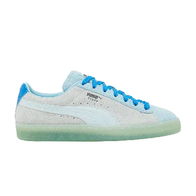 Pre-owned Puma Pokémon X Suede Jr 'squirtle' In Blue