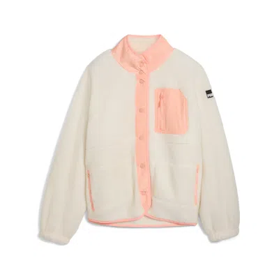 Puma Polar Fleece Women's Sherpa Jacket In Neutral