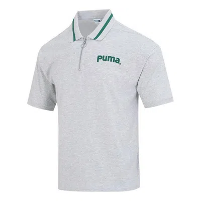Puma Polo Shirts 'grey' In White