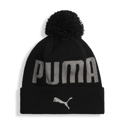 Puma Pom Pom Kids' Beanie Hat In Black