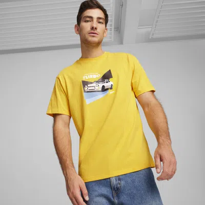 Puma Porsche Legacy 924 Graphic Men's Motorsport T-shirt In Yellow