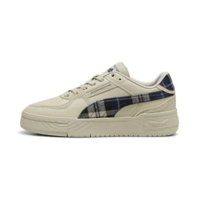 Puma Porsche Legacy Ca Pro Tartan Sneakers In Desert Dust-redmazing