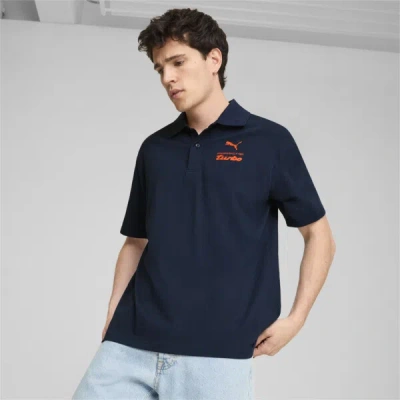 Puma Porsche Legacy Ess Men's Polo Shirt In Club Navy