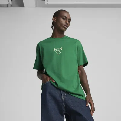 Puma Porsche Legacy Lifestyle Men's Graphic T-shirt In Green