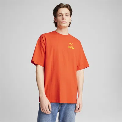 Puma Porsche Legacy Turbo Men's Graphic T-shirt In Orange