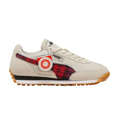 Pre-owned Puma Porsche Legacy X Easy Rider 'tartan Formstrip - Desert Dust' In Cream