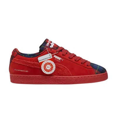 Pre-owned Puma Porsche Legacy X Suede Classic 'tartan - Redmazing'
