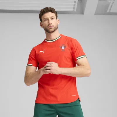 Puma Portugal '25 Home Authentic Men's Soccer Jersey In Red