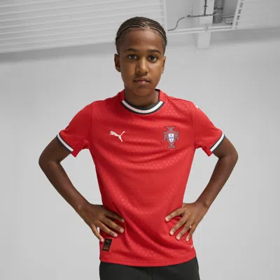 Puma Portugal '25 Home Replica Big Kids' Soccer Jersey In Red