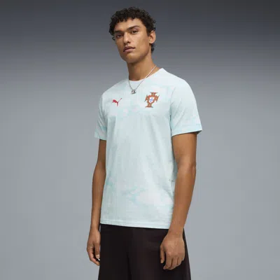 Puma Portugal Ftblculture Men's Patterned Soccer T-shirt In Blue