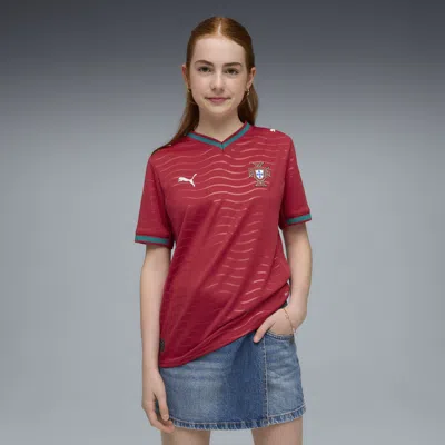 Puma Portugal Home Big Kids' Soccer Jersey In Burgundy