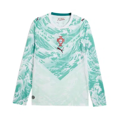 Pre-owned Puma Portugal Long-sleeved Away Jersey ' White-green Lagoon' | Men's Size Xs