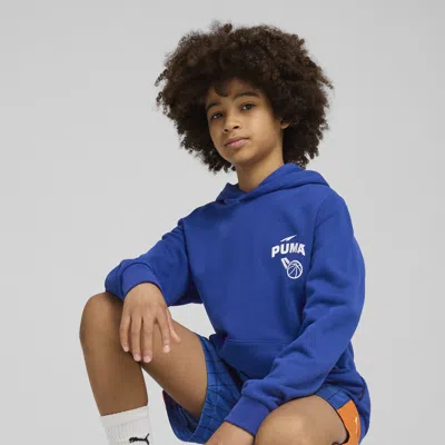 Puma Posterize Basketball Big Kids' Hoodie In Blue